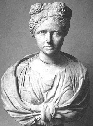 A Young Woman ca 117-138 CE modern bust Musee du Louvre Paris   MR507 Official Website Photo